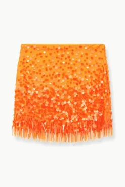 STAUD -REBECCA SKIRT - PAPAYA