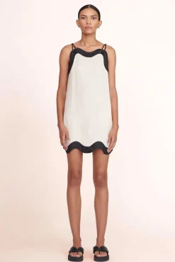 STAUD -RENATA DRESS - NATURAL BLACK