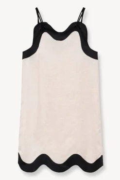 STAUD -RENATA DRESS - NATURAL BLACK