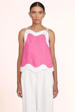 STAUD -RENATA TOP - BLOSSOM WHITE