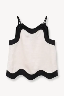 STAUD -RENATA TOP - NATURAL BLACK