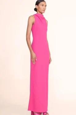 STAUD -SHANNON DRESS - MAGENTA