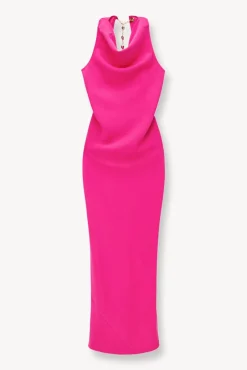 STAUD -SHANNON DRESS - MAGENTA