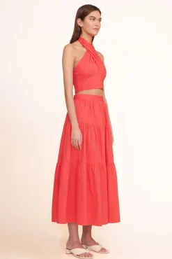 STAUD -SMOCKED KAI TOP - HIBISCUS