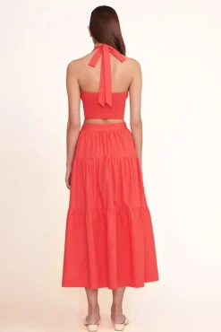 STAUD -SMOCKED KAI TOP - HIBISCUS