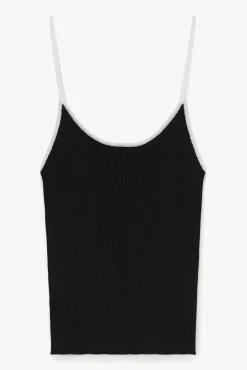 STAUD -SOLEIL TOP - BLACK WHITE
