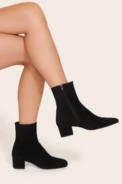 STAUD - AIMEE SHORT BOOT BLACK SUEDE