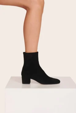 STAUD - AIMEE SHORT BOOT BLACK SUEDE