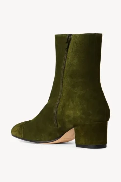 STAUD - AIMEE SHORT BOOT OLIVE SUEDE