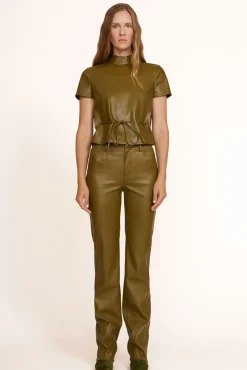 STAUD - AIMEE SHORT BOOT OLIVE SUEDE
