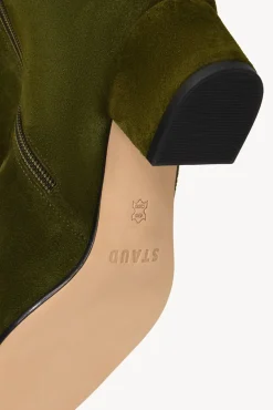 STAUD - AIMEE SHORT BOOT OLIVE SUEDE