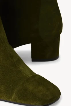 STAUD - AIMEE SHORT BOOT OLIVE SUEDE