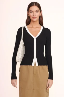 STAUD - ALEC BAG SNAKE EMBOSSED BLEACHED