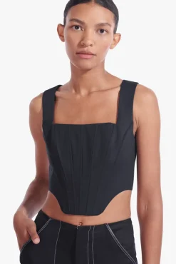 STAUD - ALICE TOP BLACK