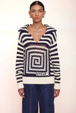 STAUD - ALLOY SWEATER ACID COBALT