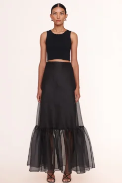 STAUD - AMBRODIA SKIRT BLACK