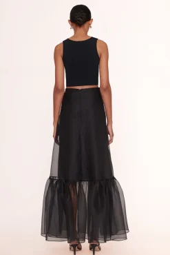 STAUD - AMBRODIA SKIRT BLACK