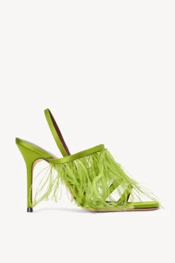 STAUD - ANISE FEATHER HEEL ACID GREEN