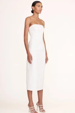 STAUD Bridal Accessories- ANISE HEEL SATIN WHITE