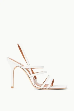 STAUD - ANISE HEEL SATIN WHITE