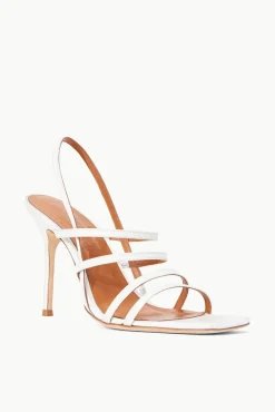 STAUD - ANISE HEEL SATIN WHITE