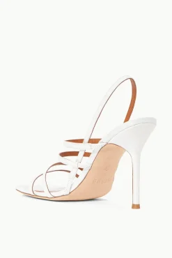 STAUD - ANISE HEEL SATIN WHITE