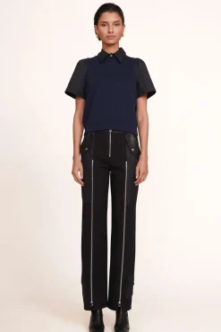 STAUD - ARYA TOP NAVY BLACK
