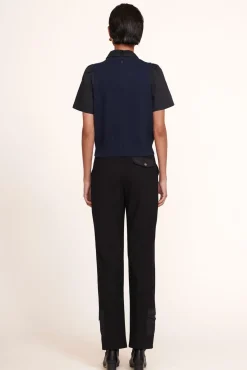 STAUD - ARYA TOP NAVY BLACK
