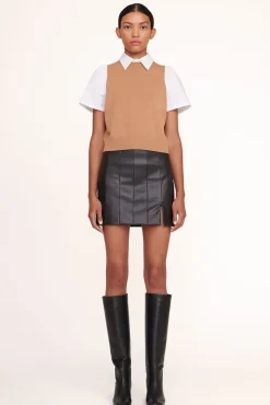 STAUD - ARYA TOP TAN WHITE