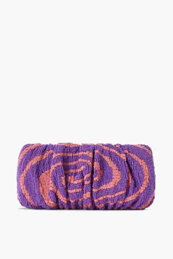 STAUD - BEADED BEAN BAG AMETHYST ACID SWIRL