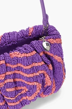 STAUD - BEADED BEAN BAG AMETHYST ACID SWIRL