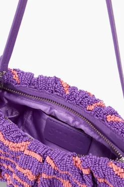 STAUD - BEADED BEAN BAG AMETHYST ACID SWIRL