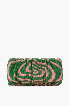 STAUD - BEADED BEAN BAG EMERALD ACID SWIRL