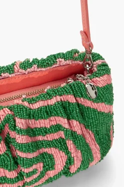 STAUD - BEADED BEAN BAG EMERALD ACID SWIRL