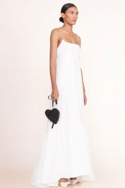 STAUD Occasion Dresses- BEADED HEART CLUTCH BLACK