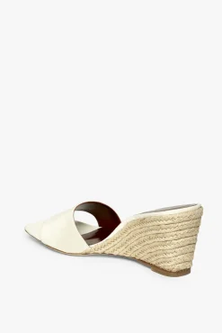 STAUD - BILLIE ESPADRILLE WEDGE NATURAL CREAM