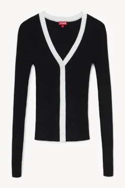 STAUD - CARGO SWEATER BLACK BLACK WHITE