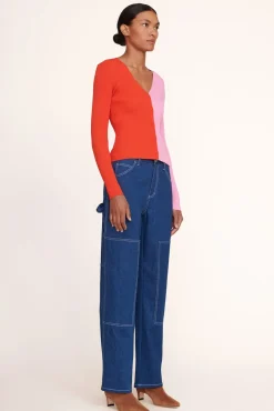 STAUD - CARGO SWEATER POPPY ROSEBUD