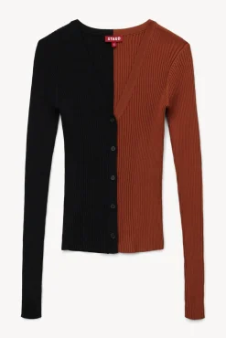 STAUD - CARGO SWEATER TAN BLACK