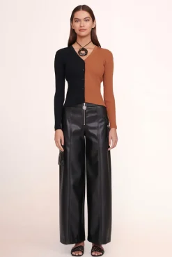 STAUD - CARGO SWEATER TAN BLACK