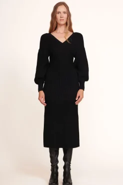 STAUD - CARNATION DRESS BLACK