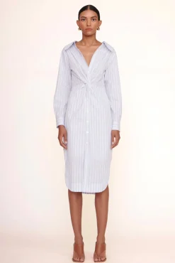STAUD - CLEA DRESS MIST STRIPE