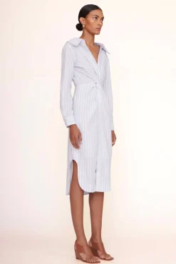 STAUD - CLEA DRESS MIST STRIPE