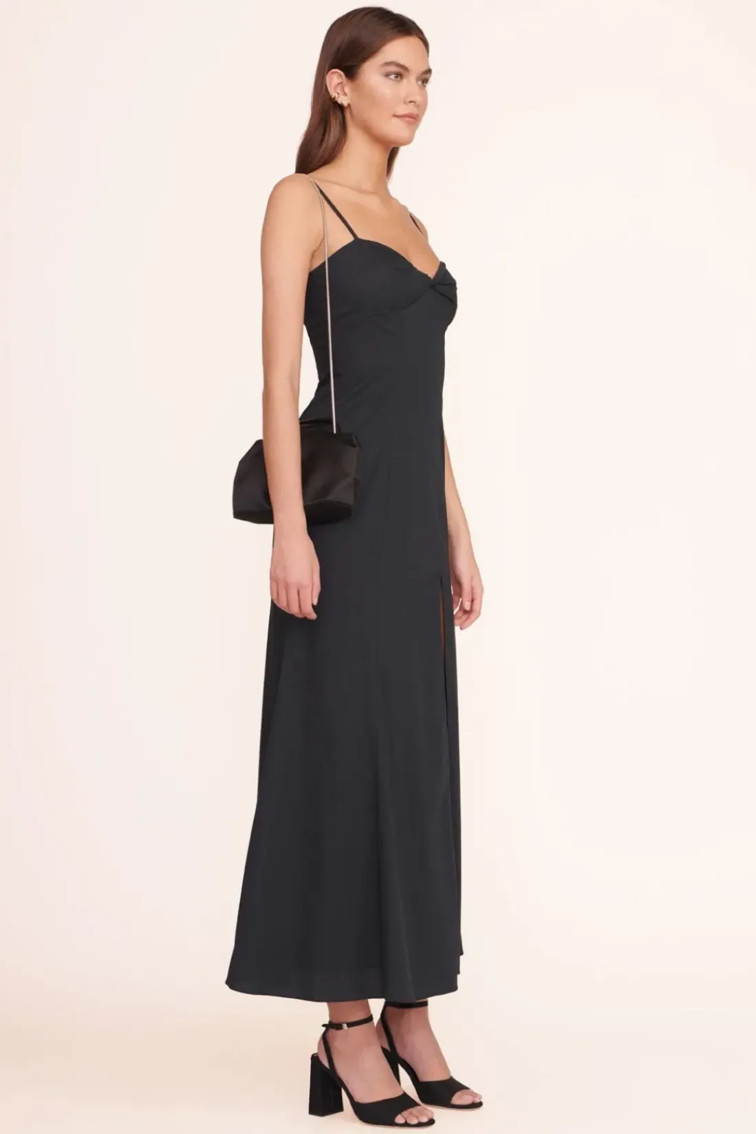 STAUD - CORY BAG SATIN BLACK