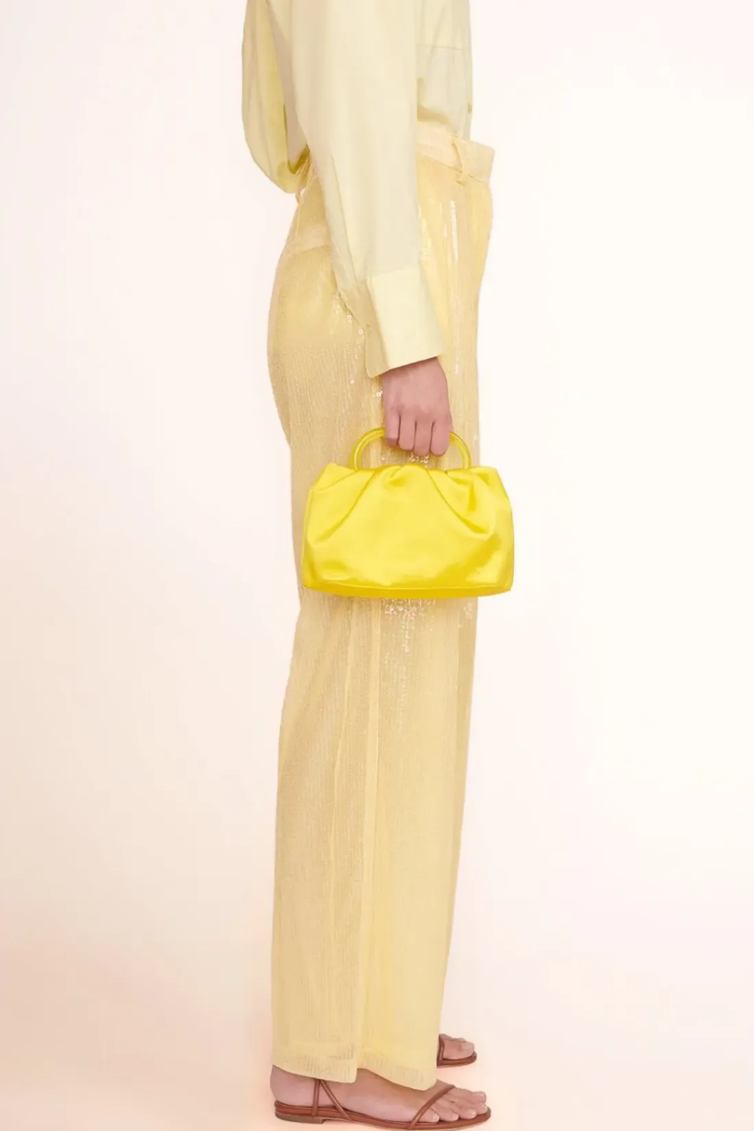STAUD - CORY BAG SATIN CITRON