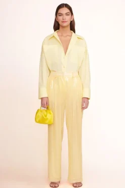 STAUD Occasion Dresses- CORY BAG SATIN CITRON