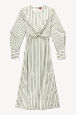 STAUD - CROSSHILL DRESS MOSS STRIPE