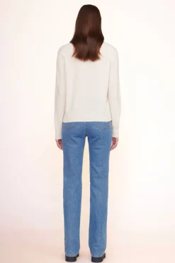 STAUD Pet Sweats & Knits- CUSTOM CASHMERE CREWNECK SWEATER CREAM