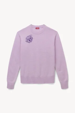 STAUD Pet Sweats & Knits- CUSTOM CASHMERE CREWNECK SWEATER LAVENDER