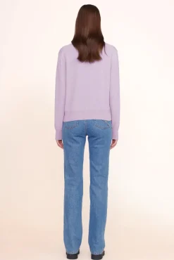STAUD Pet Sweats & Knits- CUSTOM CASHMERE CREWNECK SWEATER LAVENDER